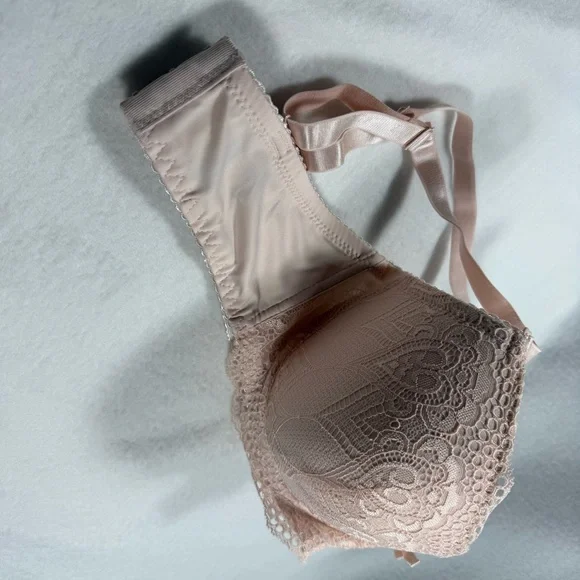 Rene Rofe 38DD Blush Floral Lace Demi Bra Convertible Underwire New Without Tags - Picture 9 of 10